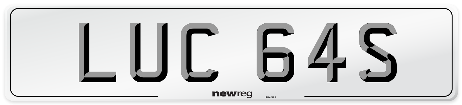 LUC 64S Number Plate from New Reg